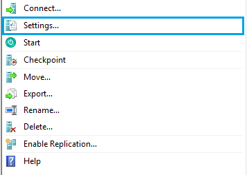 virtual machine settings