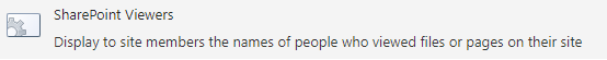 SharePoint Viewers feature in SharePoint Online