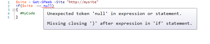 Not to null in PowerShell -