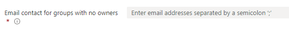 Email contact for groups with no owners
