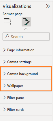 Set different canvas backgrounds for each bookmark in Power BI