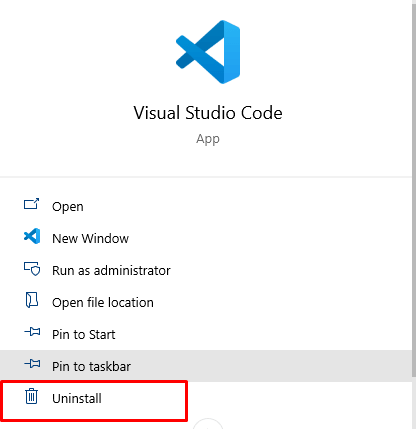 How to uninstall VS Code completely? 