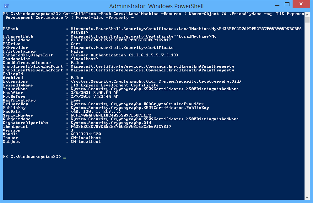 Get Certificate Details using PowerShell