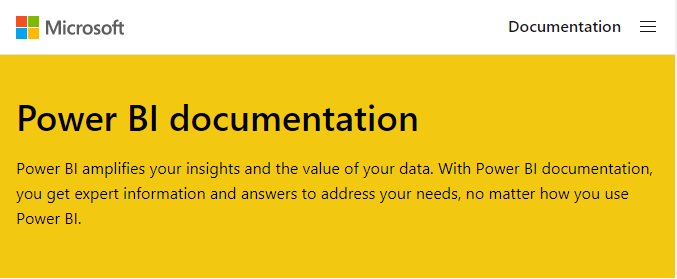 Power BI docs