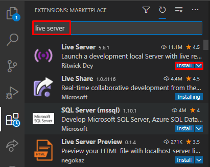install live server