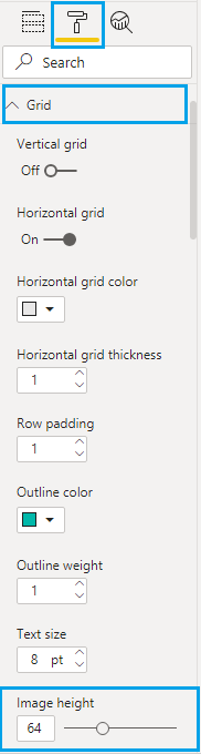 change image size in a table in Power BI