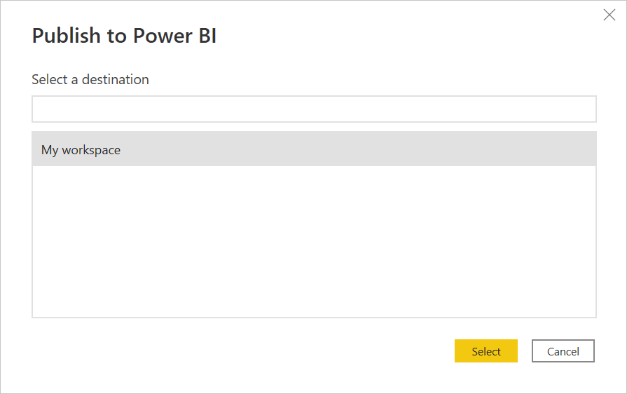 Publish power bi dashborad to cloud