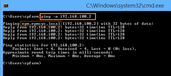 How to get hostname by IP windows 10