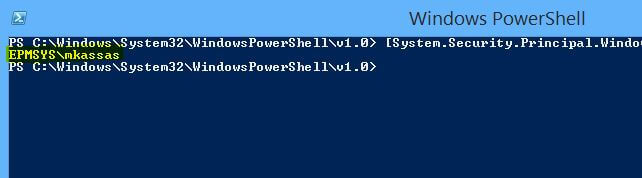 Get current logged-on username who runs the PowerShell in Windows PowerShell