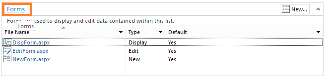 Forms in SharePoint Designer