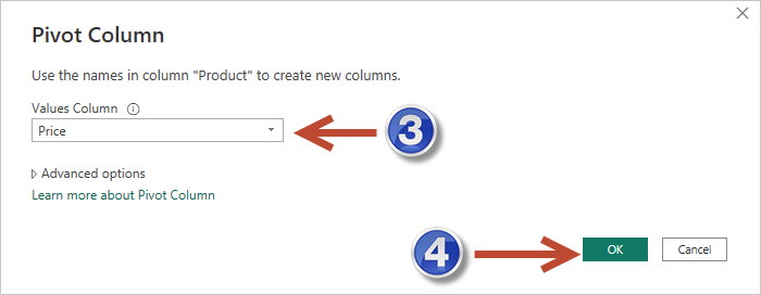 How to convert rows to columns in Power BI