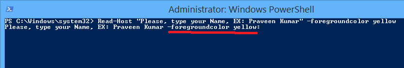 change color read host powershell
