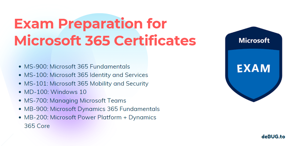 Exam Preparation for Microsoft 365 Certificates