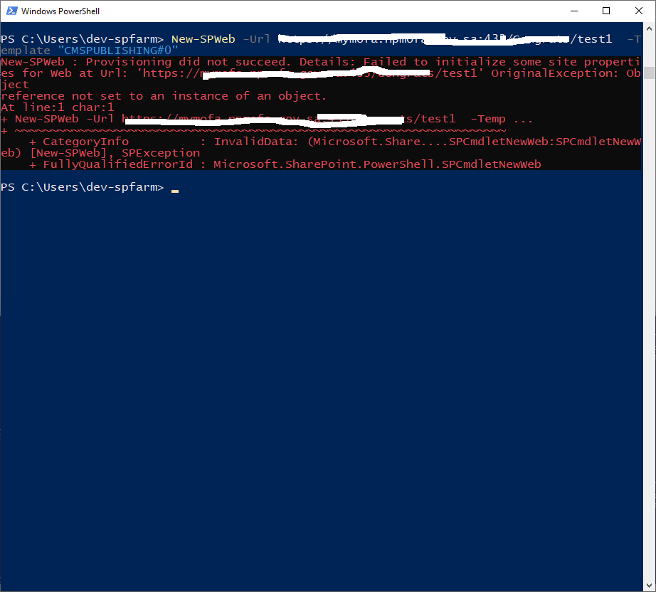SharePoint 2019 object reference not set instance of object