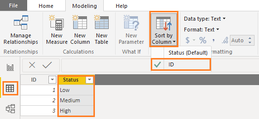 sort by column in Power BI