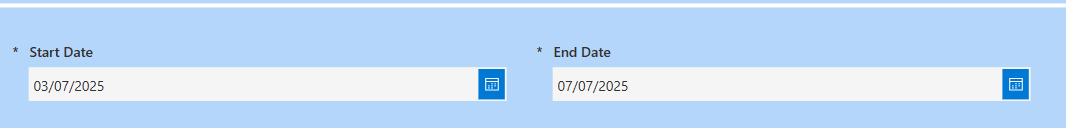 PowerApps Business Days Between Two Dates