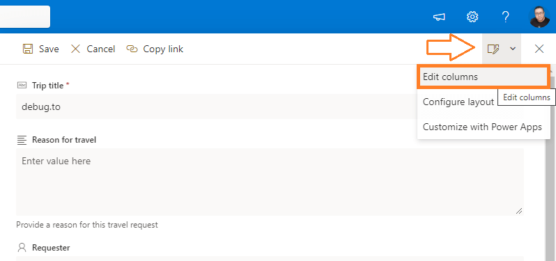 Edit columns in Microsoft Lists froms based on condition