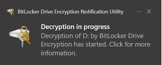 BitLocker Drive Decryption