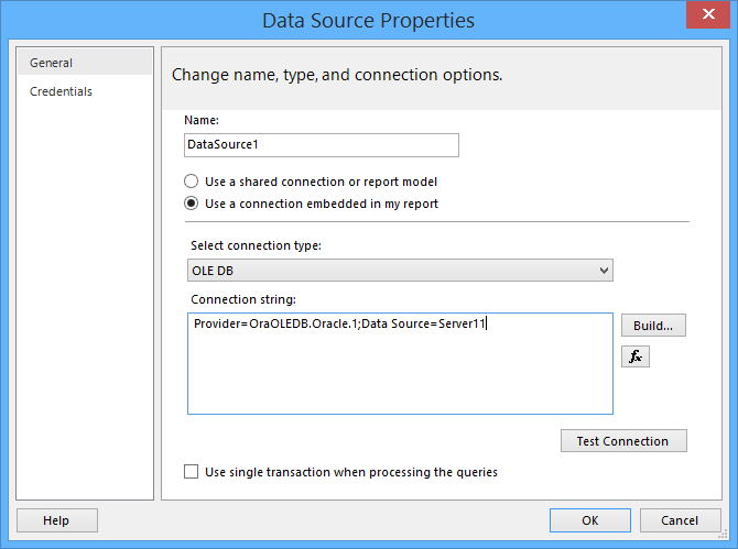 Oracle Provider for OLED to read stored procedure in SSRS Report Builder