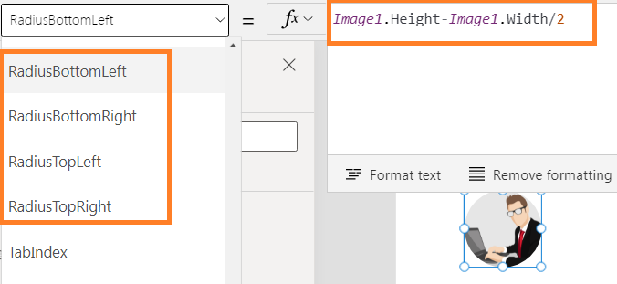 rounded image in Power Apps