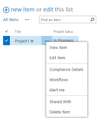 Change Title linked to item with edit menu to different column