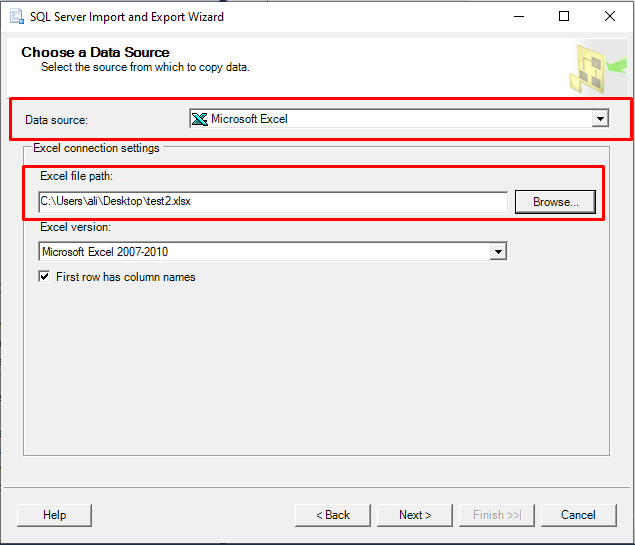 read data from excel in SQL server