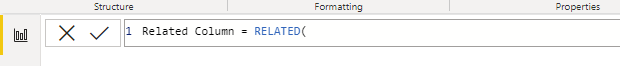 RELATED can not find the related column in the other table in Power BI