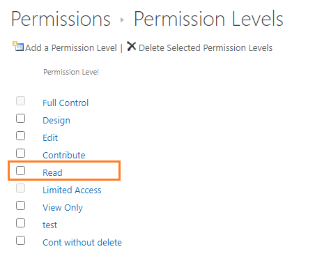 Edit read permission in sharepoint 2019