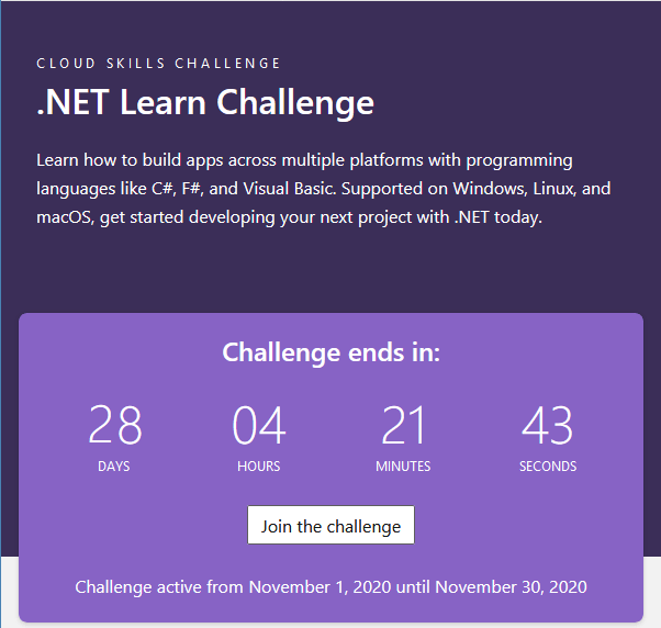 .NET Learn Challenge
