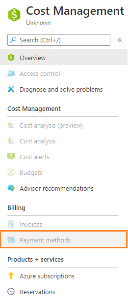 edit credit card details for azure