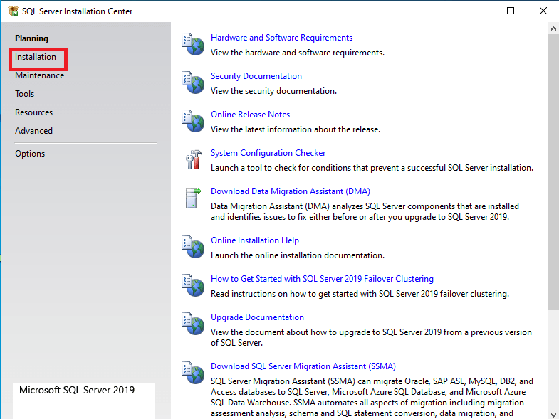 Install SQL Server 2019 - Step 2