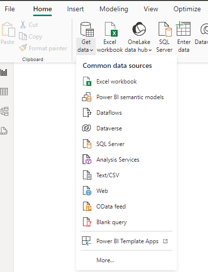 Get Data in Power BI