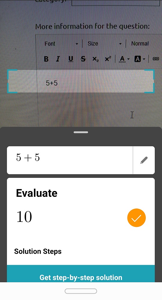 Scan Math Equation from PC