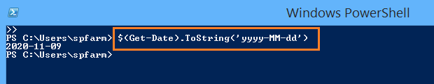 get date in short format in powershell