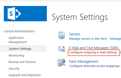 Configure SharePoint 2019 Outgoing email