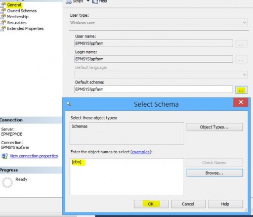 database permissions issue for your farm account on your content database