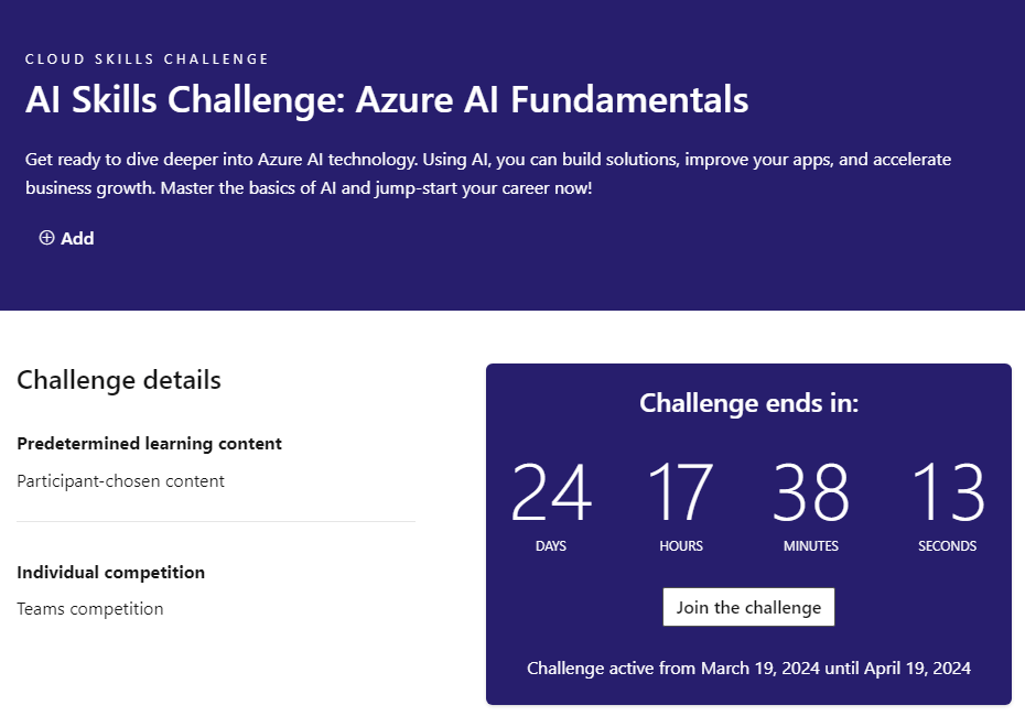 AI Skills Challenge: Azure AI Fundamentals