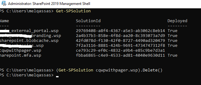 Delete WSP sharepoint solution