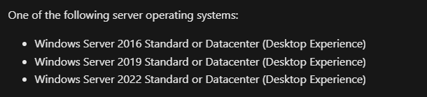 Do SharePoint 2019 supports Windows 2022