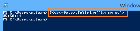 get time in powershell