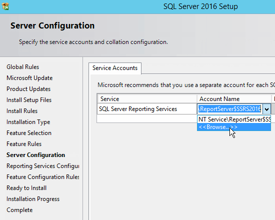 Install and Configure SSRS 2016 - Server Configuration