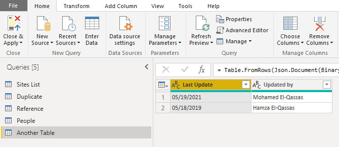 add a column from another table in Power Query