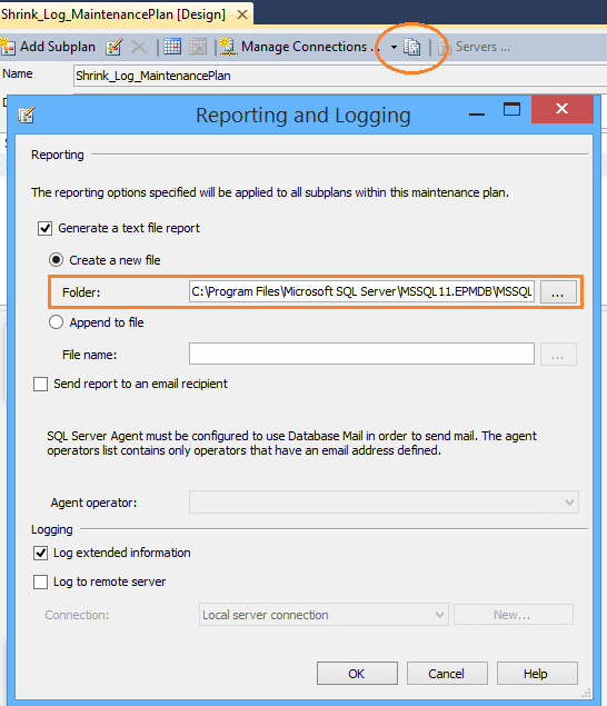 Maintenance Log location