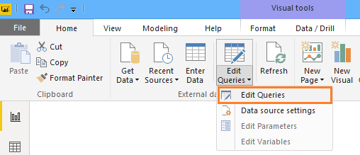 Edit Queries in Power BI