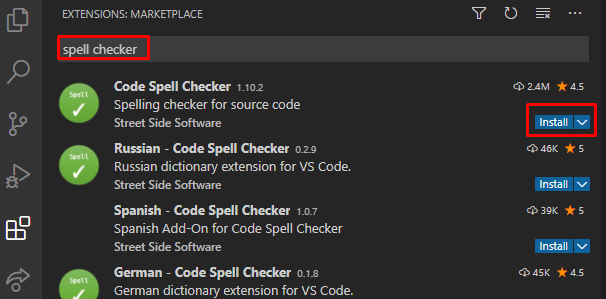 install spell checker