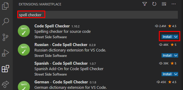 Visual studio spell checker настройка