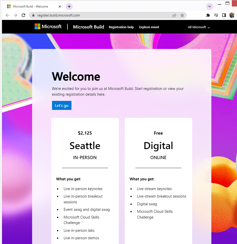 Register To Microsoft Build 2024