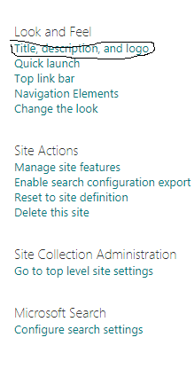 Title, description, and logo missing in SharePoint online