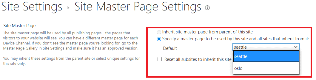 Site Master Page in SharePoint 2019 using PowerShell