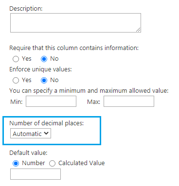 number of decimal places in JSON column formatting